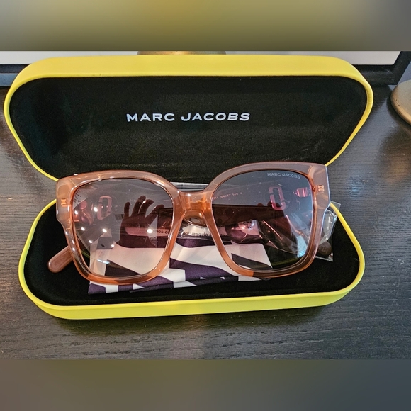 Marc Jacobs Brick Brown Gradient Square Frame Sunglasses